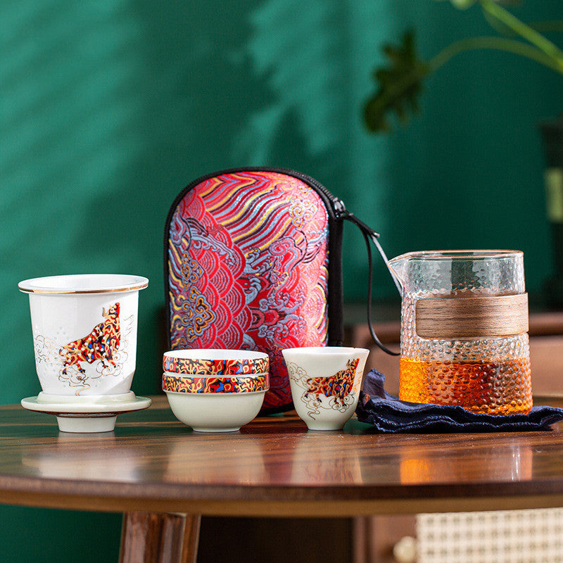 Ceramic Glass Portable Tea Set
