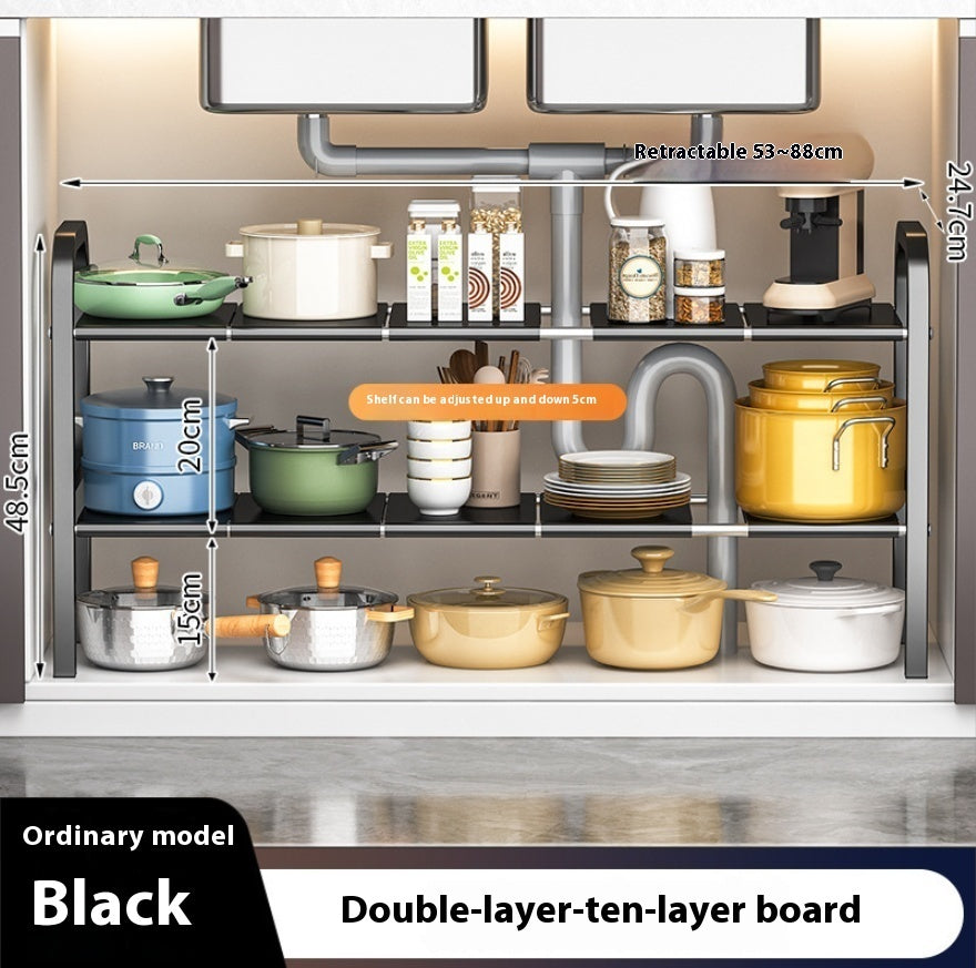 Kitchen Retractable Sink Rack Storage