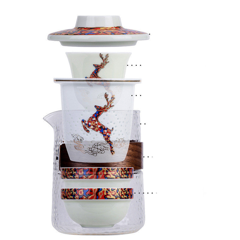 Ceramic Glass Portable Tea Set