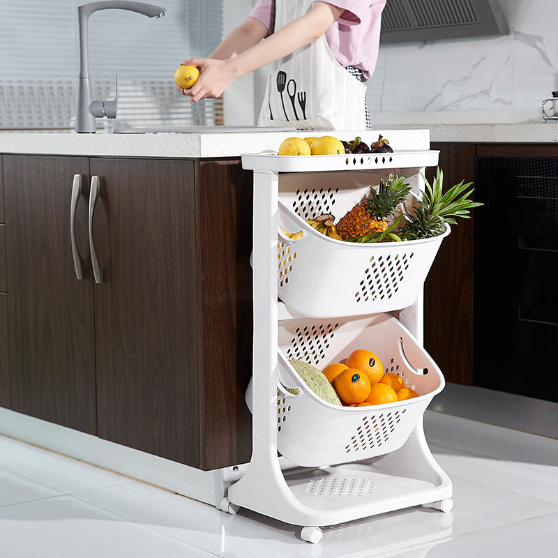 Kitchen Vegetable Storage Rack Plastic