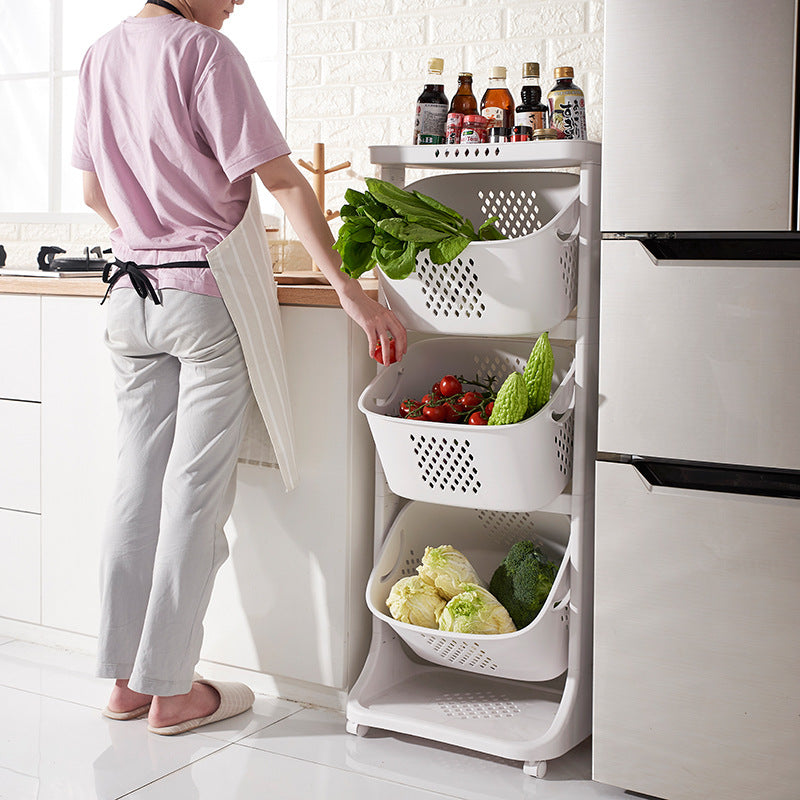 Kitchen Vegetable Storage Rack Plastic