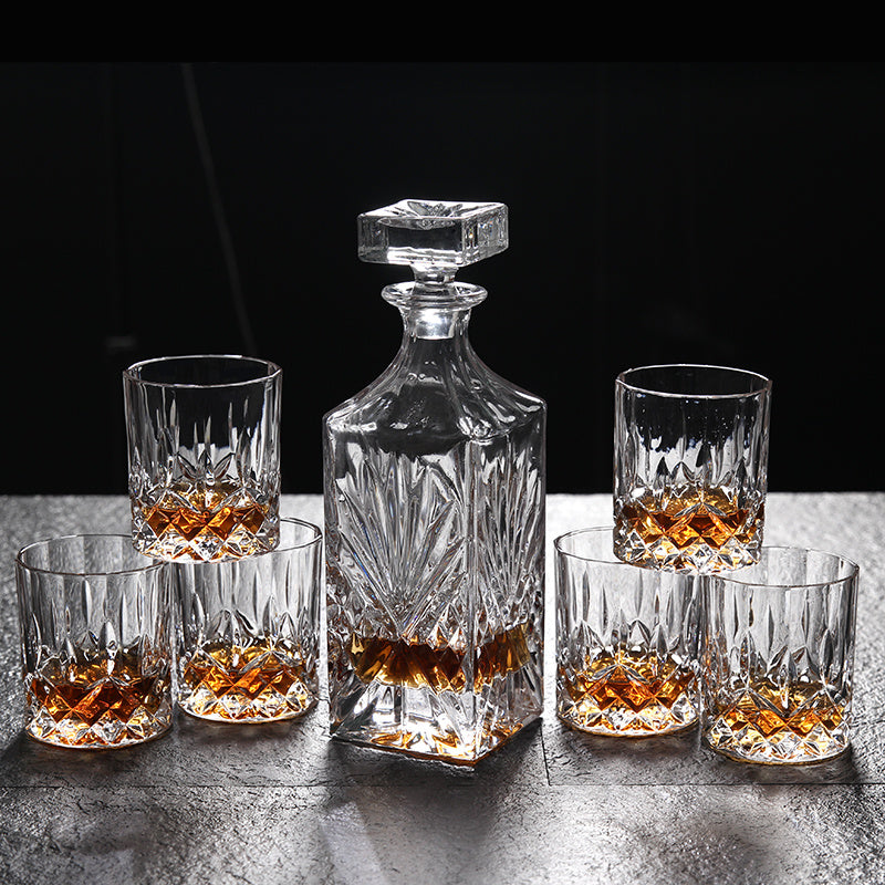 Lead-Free Crystal Glass Whiskey Bottle