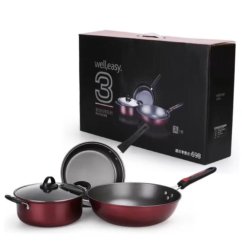 Three-Piece Cookware Non-Stick Pan