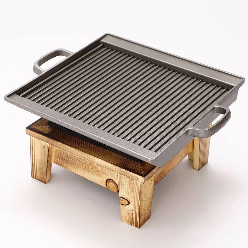 Square Binaural Striped Grill Pan