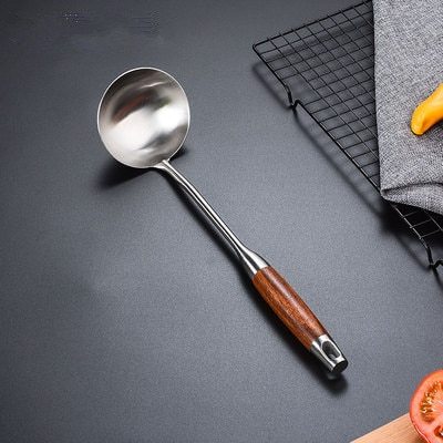 Stainless steel wooden spoon kitchen utensils
