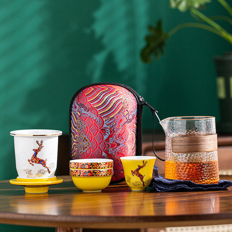 Ceramic Glass Portable Tea Set