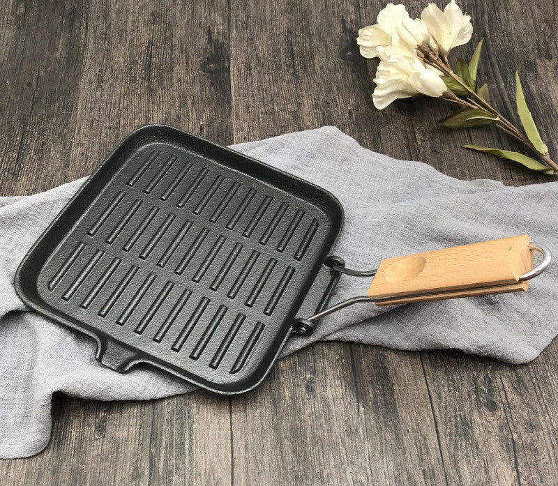 Cookware Cast Iron Steak Skillet Folding Pan