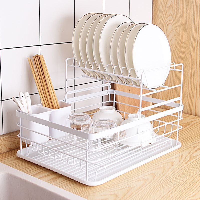 Kitchen Household Countertop Dish Storage Rack