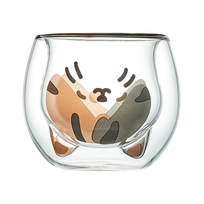 Cute Cartoon Glass Coffee Tea Cup