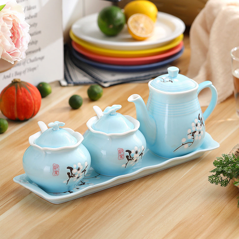 Kitchen Condiment Pot Oil Suit