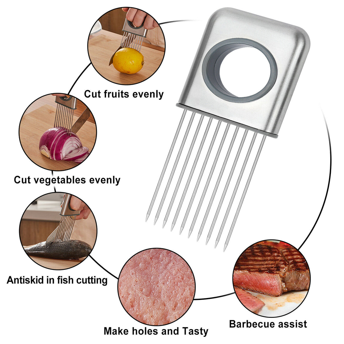 Onion Holder Slicer Vegetable Kitchen Gadget