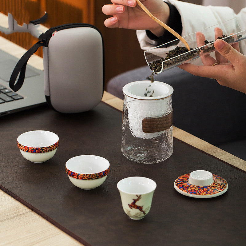 Ceramic Glass Portable Tea Set