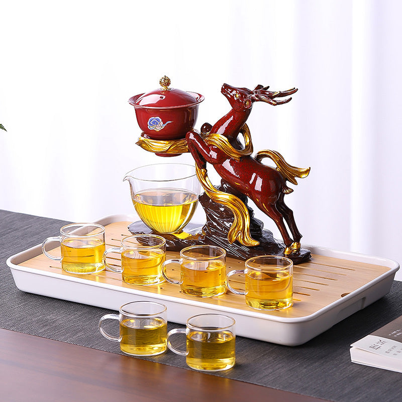 Household Fashion Glass Automatic Tea Set