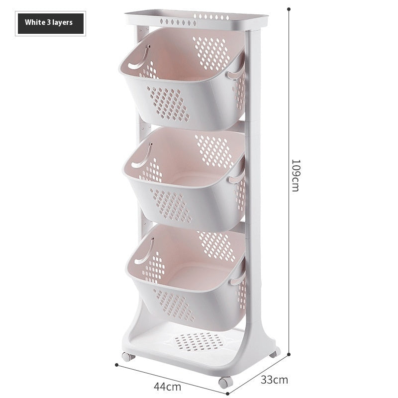 Kitchen Vegetable Storage Rack Plastic