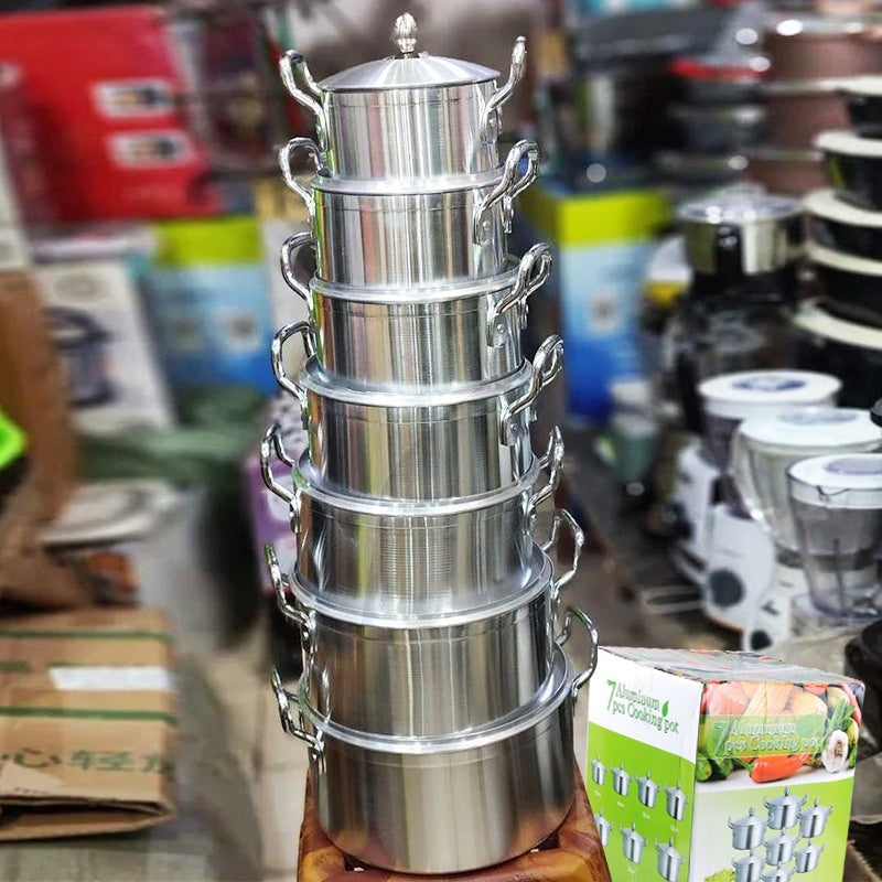 7-piece Kitchen Set Aluminum Pot Suit