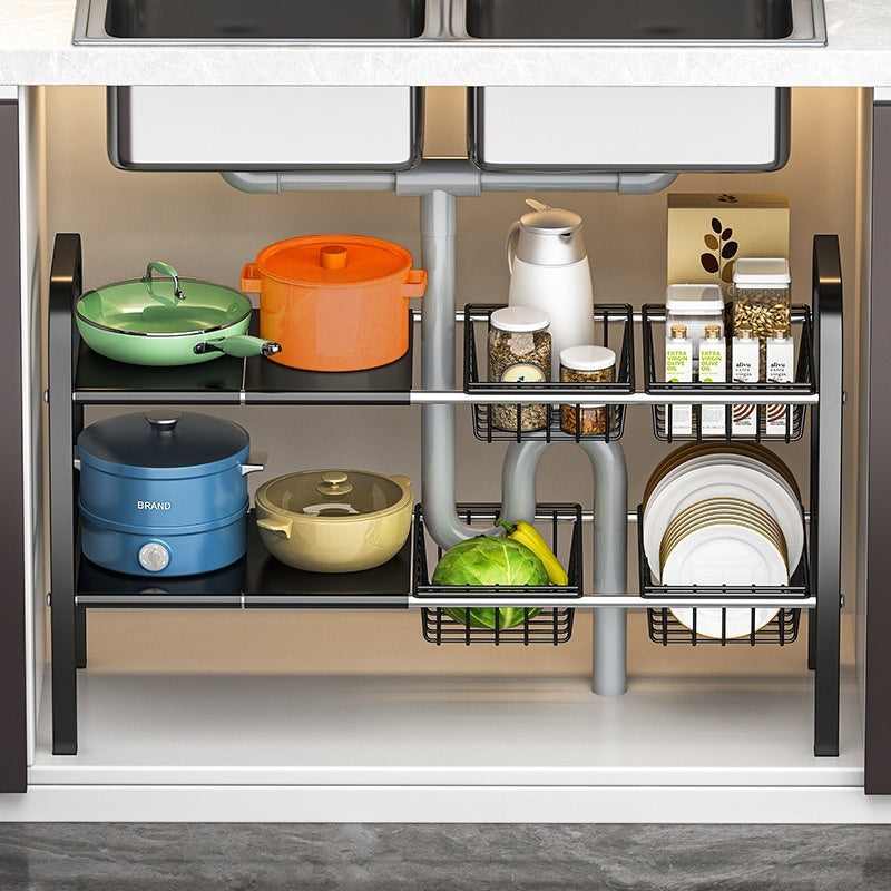 Kitchen Retractable Sink Rack Storage