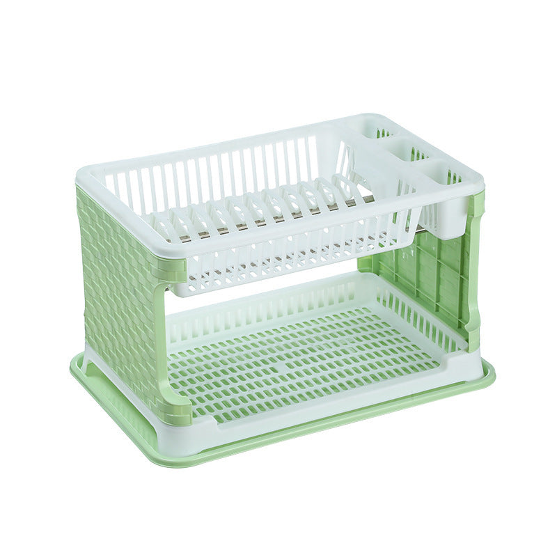 Double Layer Drainage Kitchen Storage Rack