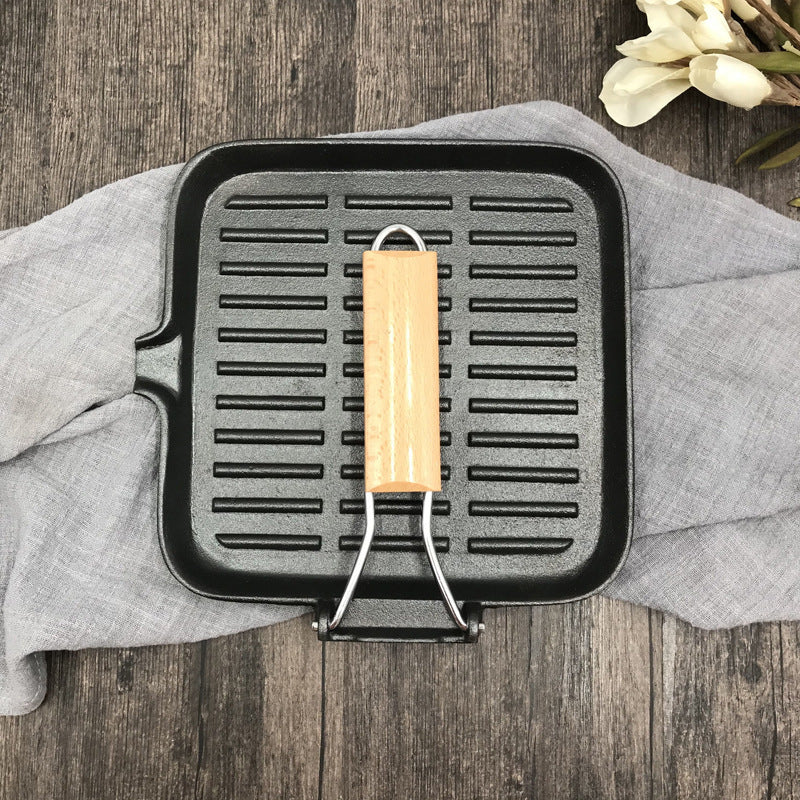 Cookware Cast Iron Steak Skillet Folding Pan