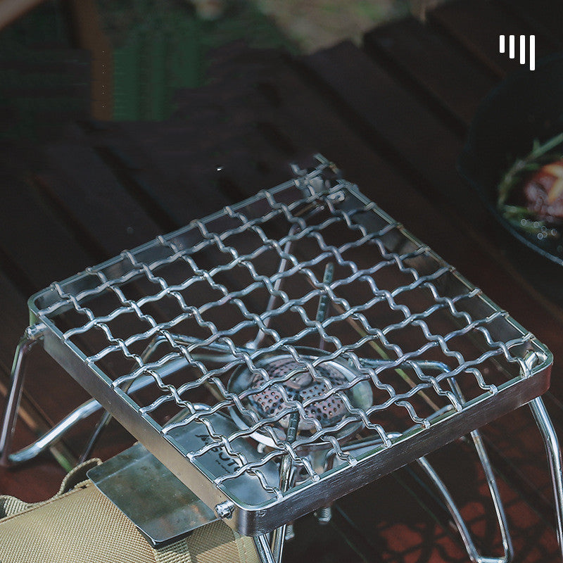 Outdoor Picnic With Folding Barbecue Grill