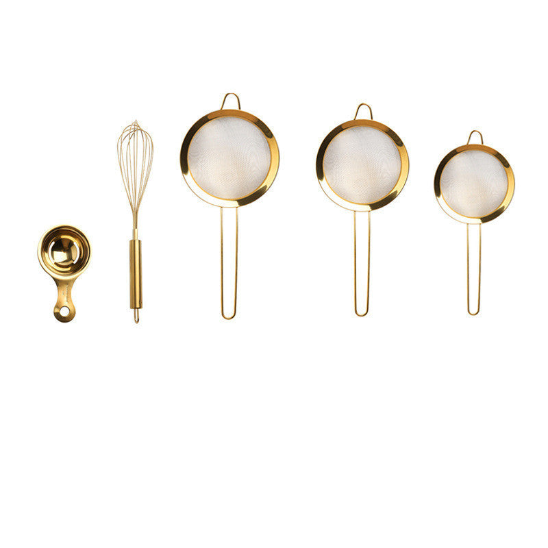 Creative Golden Flour Sieve Kitchen Gadget