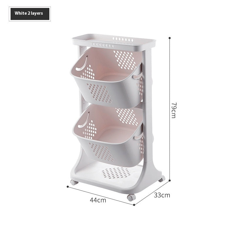 Kitchen Vegetable Storage Rack Plastic