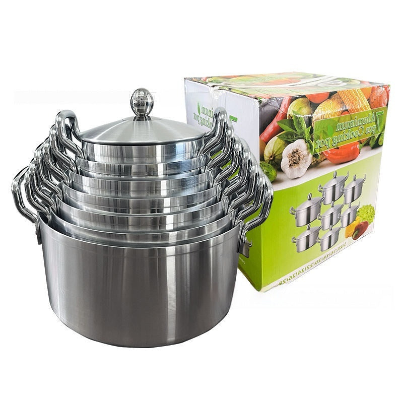 7-piece Kitchen Set Aluminum Pot Suit