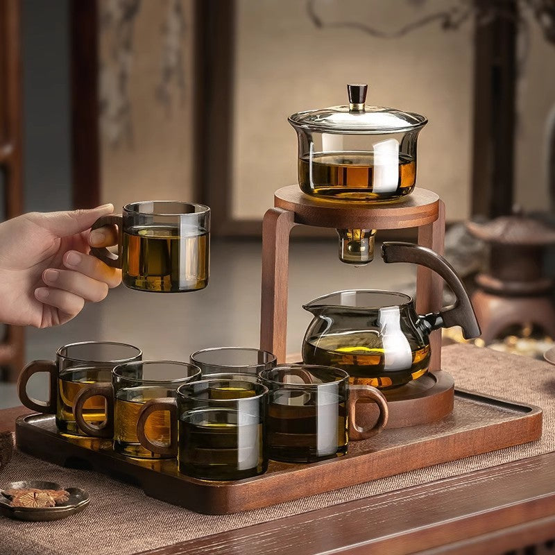 Glass Automatic Tea Set Household