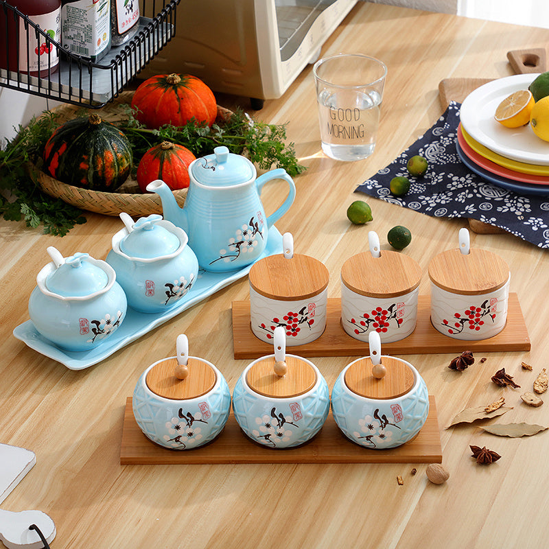 Kitchen Condiment Pot Oil Suit