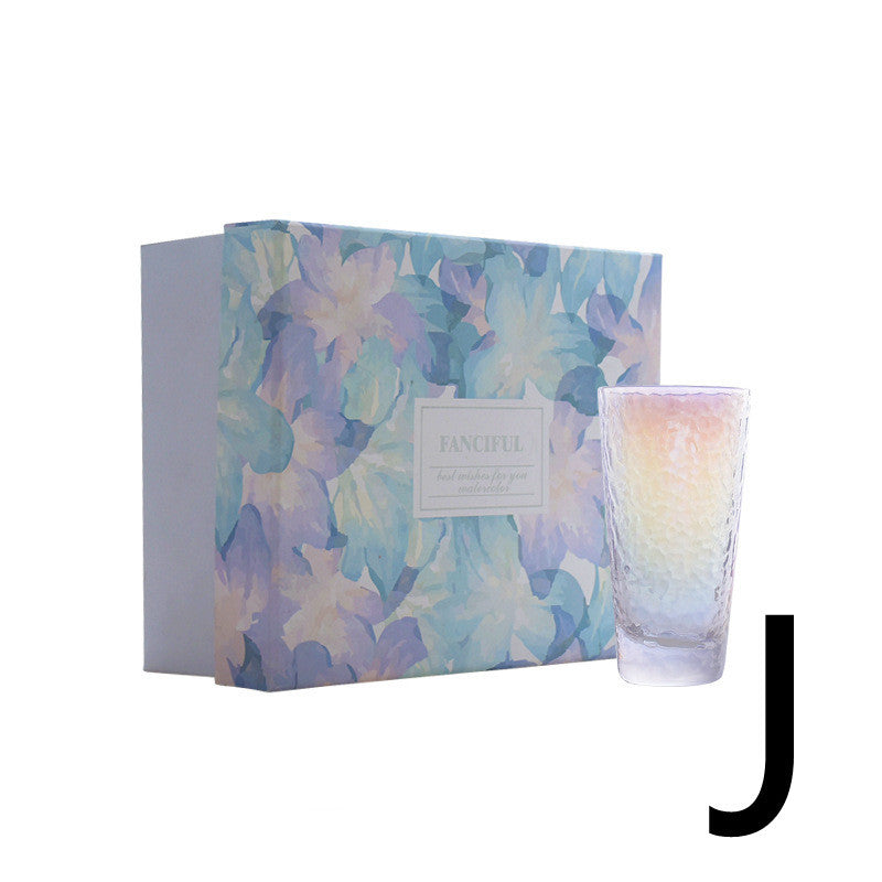 Creative Colorful Hammer Pattern Glass Set