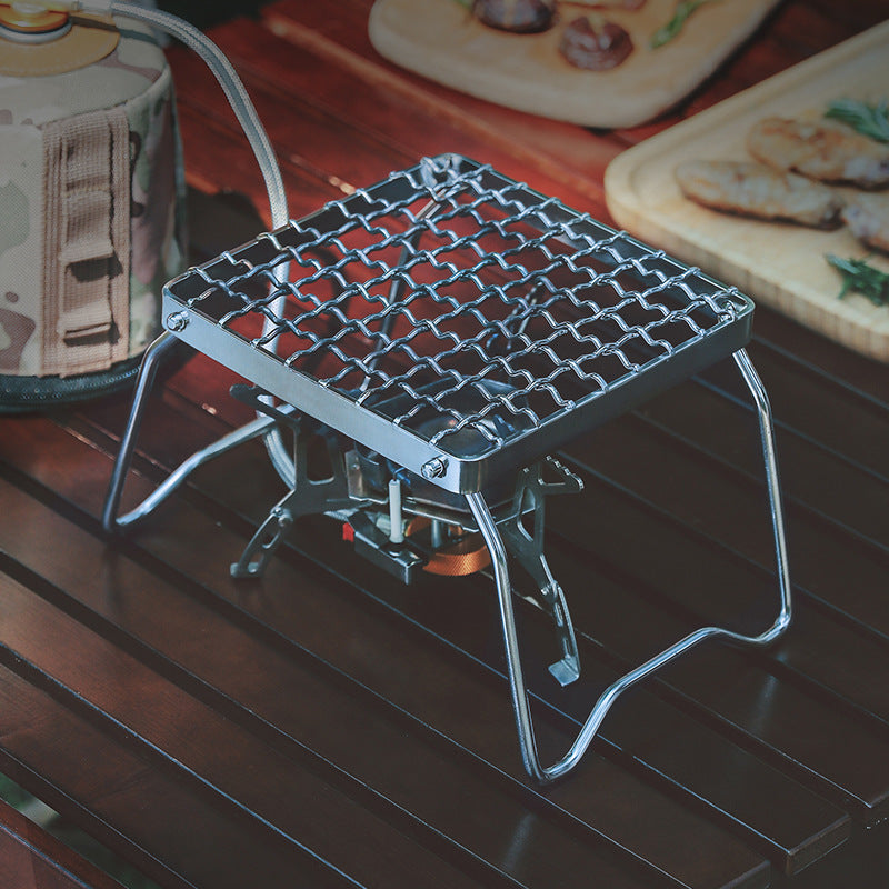 Outdoor Picnic With Folding Barbecue Grill