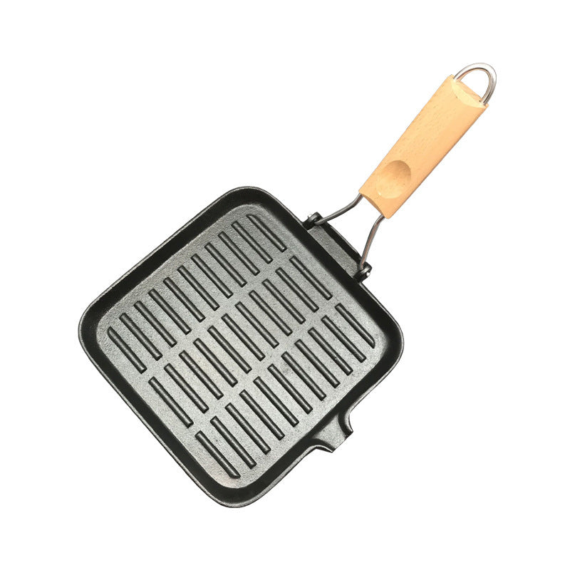 Cookware Cast Iron Steak Skillet Folding Pan