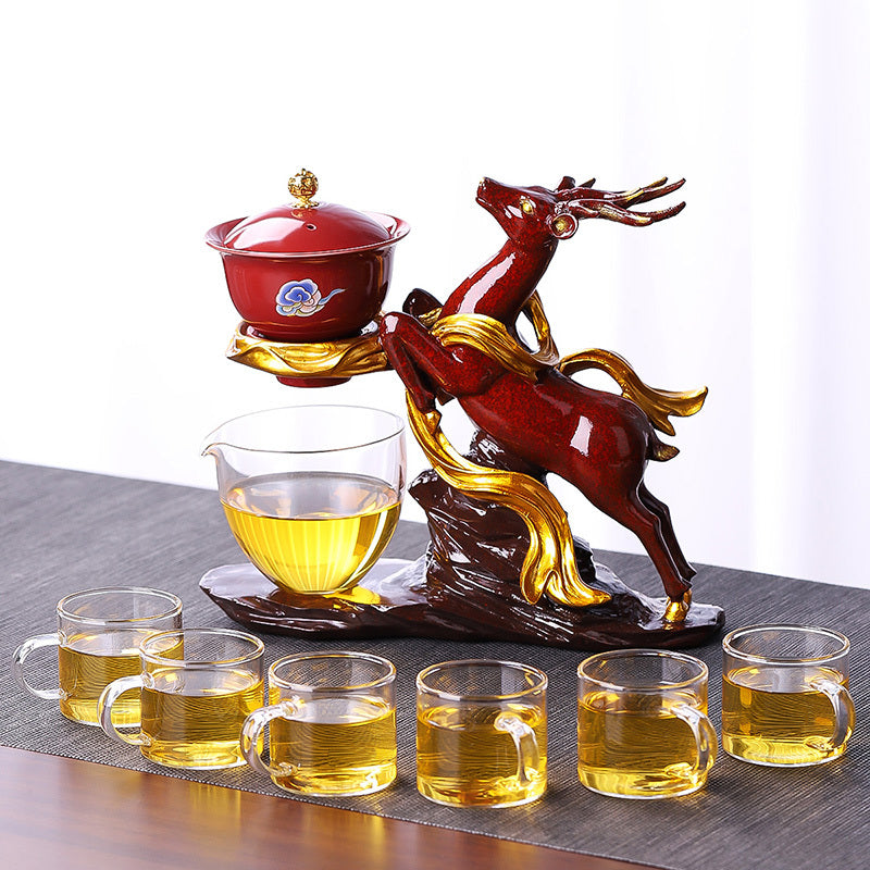 Household Fashion Glass Automatic Tea Set