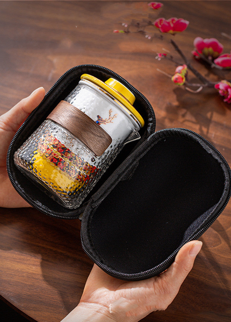 Ceramic Glass Portable Tea Set